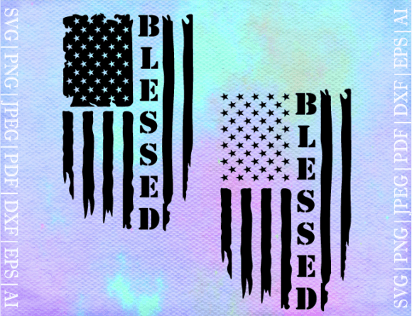 Blessed Flag Graphics for Crafts