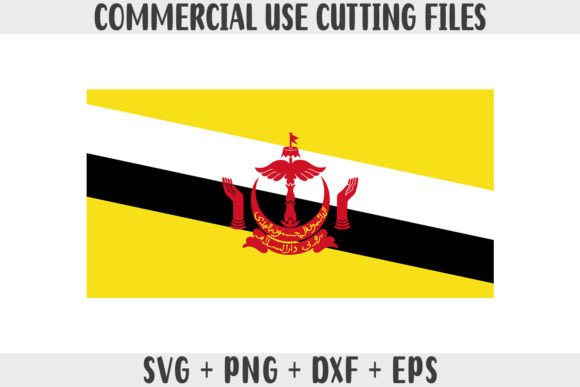 Brunei Flag SVG Original Colors for Crafts and Graphics