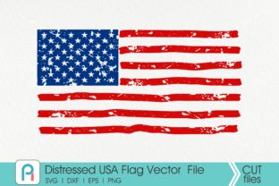 Distressed American Flag Graphics for Crafts and Digital Products