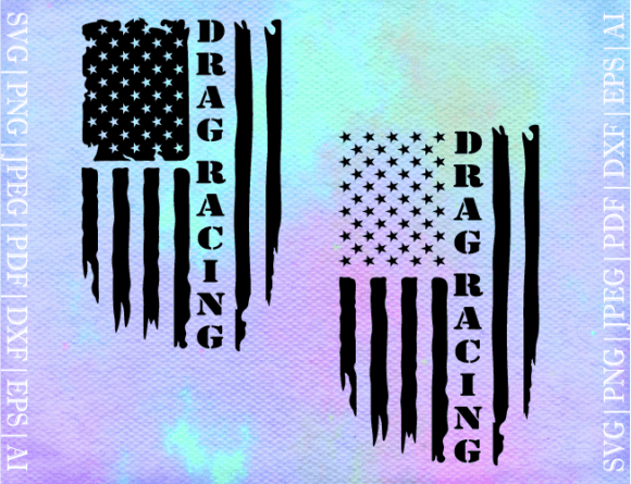 Drag Racing Flag Graphics for Crafts and Marketing