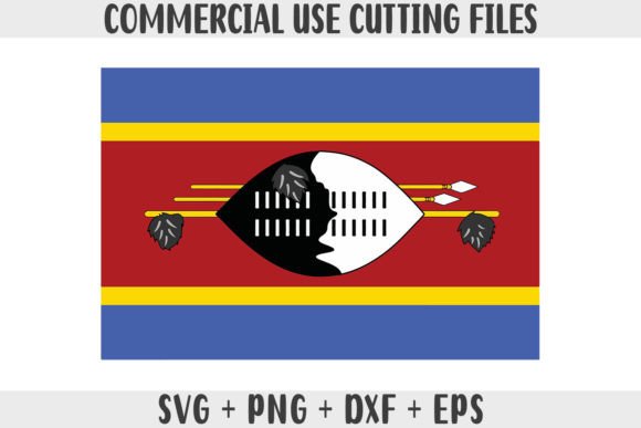 Eswatini Flag SVG Graphics for Crafts