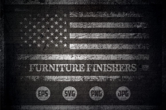 Furniture Finishers USA Flag Graphics for Crafts