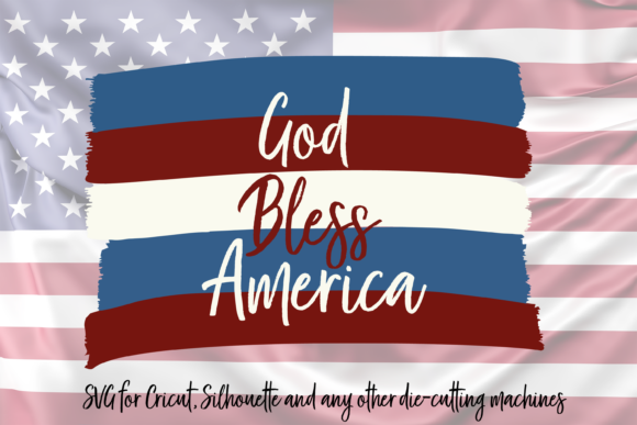 God Bless America Flag Graphics for Crafts