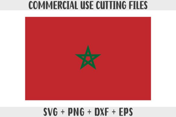Graphics for Crafts: Morocco Flag SVG Original Colors