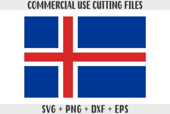 Iceland Flag SVG Graphics for Crafts