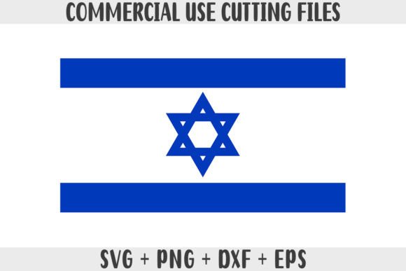 Israel Flag SVG Original Colors Graphics for Crafts