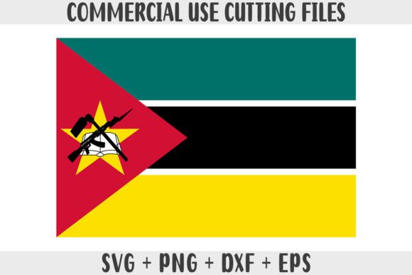 Mozambique Flag SVG Graphics for Crafts