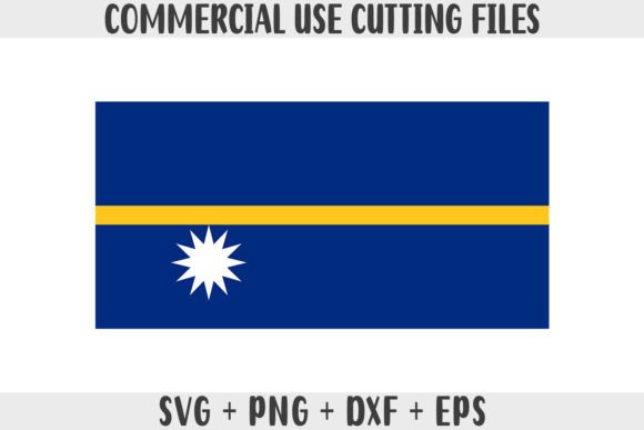 Nauru Flag SVG Graphics for Crafts