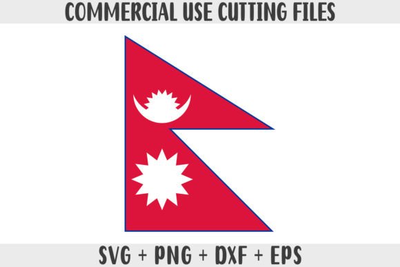 Nepal Flag SVG for Graphics and Crafts