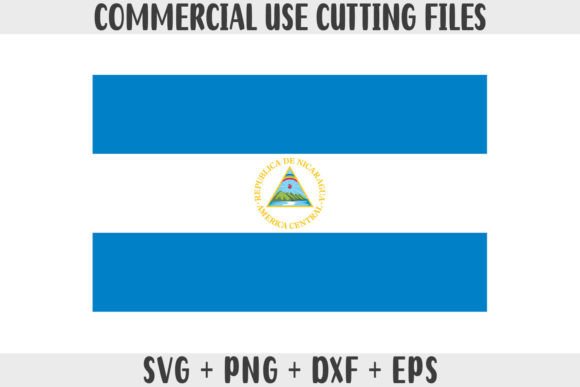 Nicaragua Flag SVG Graphics for Crafts