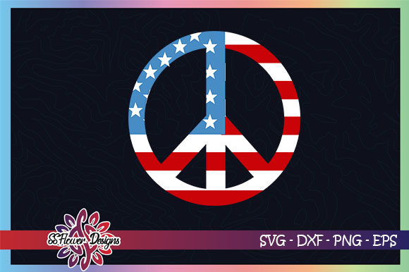 Peace Sign American Flag