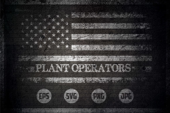 Plant Operators USA Flag Graphics for Crafts