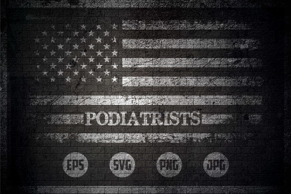 Podiatrists USA Flag Graphics for Crafts