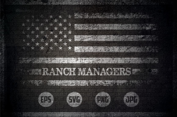 Ranch Managers USA Flag Graphics for Local Business Branding