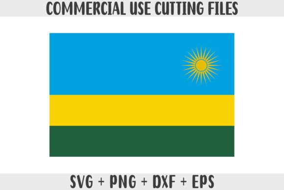 Rwanda Flag SVG Graphics for Crafts
