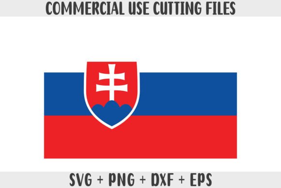 Slovakia Flag SVG Graphics for Crafts