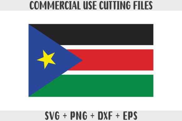 South Sudan Flag SVG Graphics for Crafts and Design