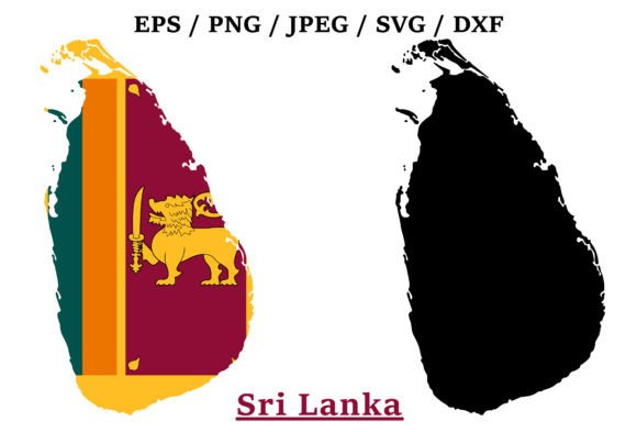 Sri Lanka Flag Graphic For Crafts And Web Design