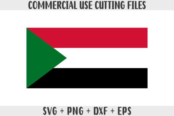 Sudan Flag SVG Graphics for Crafts