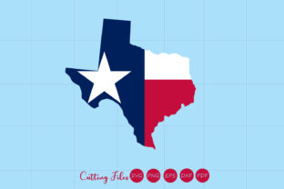Texas State with Flag Background Graphics for Crafts