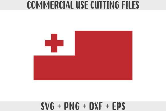 Tonga Flag SVG Graphics for Crafts and Web Design